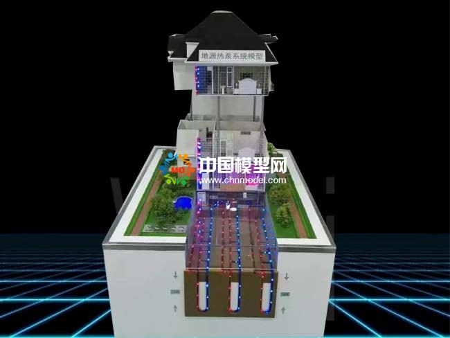 別墅地源熱泵系統沙盤模型